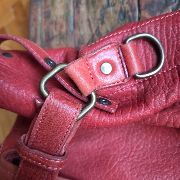 Stunning Jerome Dreyfuss Billy M Bag Goatskin brick red - Picture 7 of 16